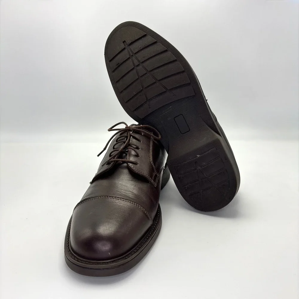 Venturini Comfort & Flex Men's 12M Brown Leather Oxford Made in Italy Shoes